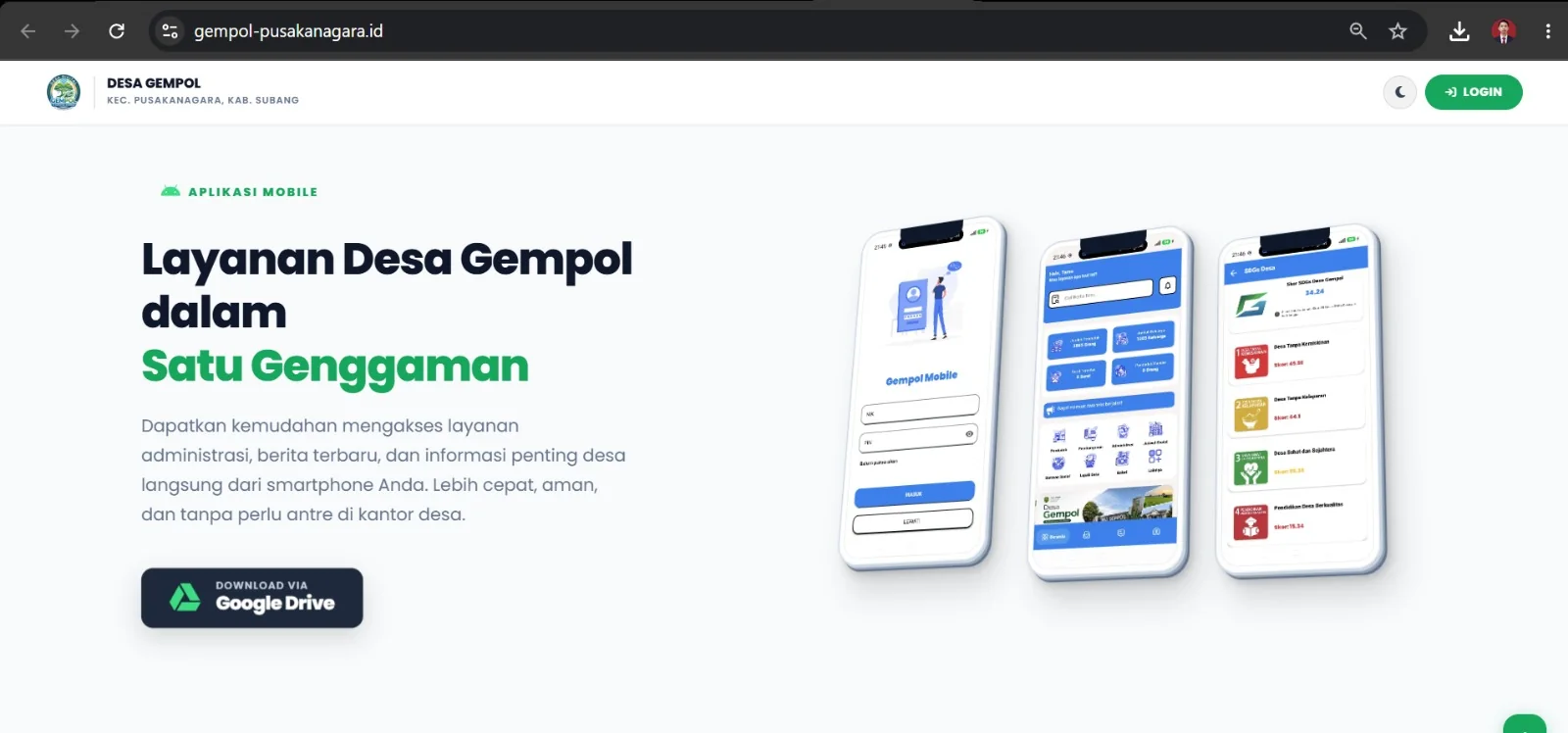 Gempol Mobile dan Website Desa Gempol