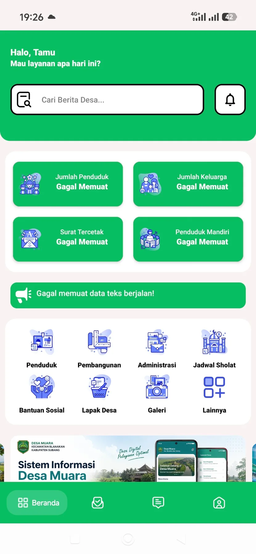 Implementasi aplikasi Sistem Informasi Desa Mobile